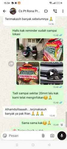 Testimonial Papan Bunga tegalpapak